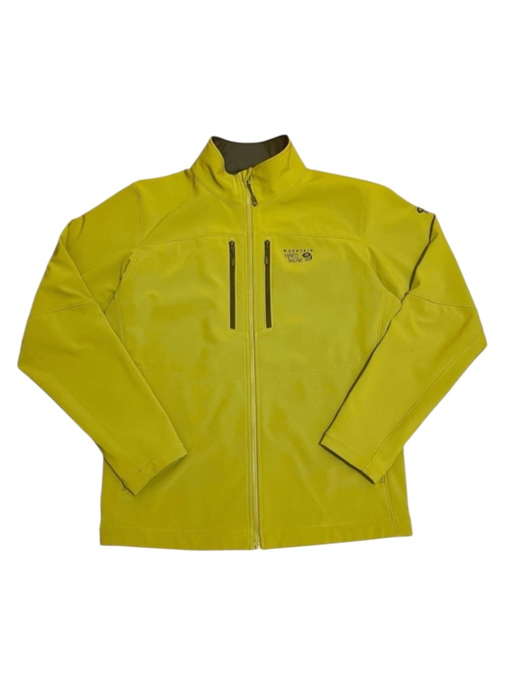 MOUNTAIN HARDWEAR Green Hueco Soft Shell Jacket Full Zip Climbing Men's Large